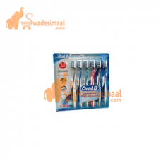 Oral B Toothbrush 123, Tooth Brush Medium, pack of 6 U